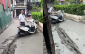 Bất chấp cảnh báo, người đàn ông cố dắt xe vào ngõ mới đổ bê tông ở Hà Nội: 'Tiện đường' là lý do?